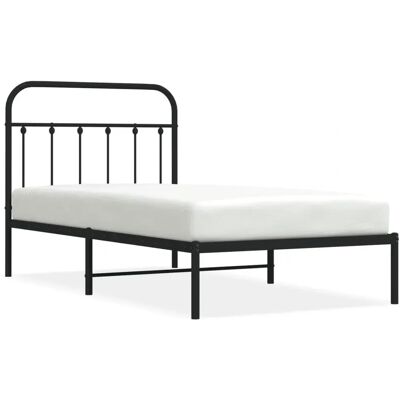 vidaXL Sänkykehys 100x190cm - Musta - Metalli vidaXL Sänkykehys 100x190cm - Musta - Metalli