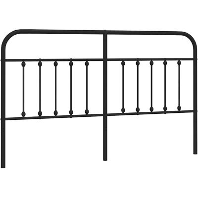 vidaXL Metalen Kophoogte Zwart 160 cm - Hoofdbord vidaXL Metalen Kophoogte Zwart 160 cm - Hoofdbord