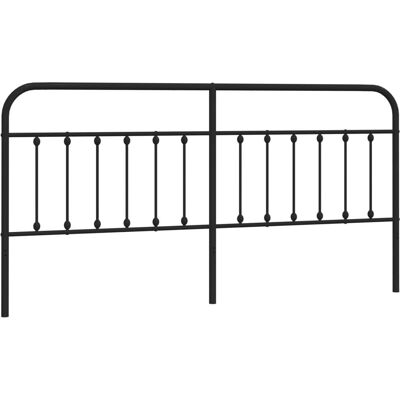 vidaXL Schwarzes Metall-Kopfteil 200 cm - Bettkopfteil vidaXL Schwarzes Metall-Kopfteil 200 cm - Bettkopfteil