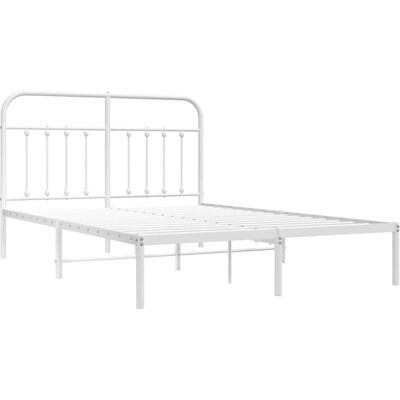 vidaXL Weißes Metallbett 140x200cm - Bettgestell & Kopfteil vidaXL Weißes Metallbett 140x200cm - Bettgestell & Kopfteil