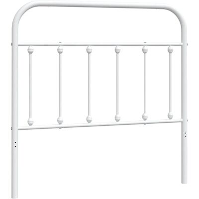 vidaXL Witte metalen hoofdbord 100 cm - Bed Accessoire vidaXL Witte metalen hoofdbord 100 cm - Bed Accessoire