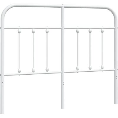 vidaXL Wit 120 cm Metalen Voorkant - Voorkant Bed vidaXL Wit 120 cm Metalen Voorkant - Voorkant Bed