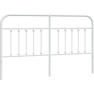 vidaXL White Metal Headboard 160 cm - Headboard vidaXL White Metal Headboard 160 cm - Headboard