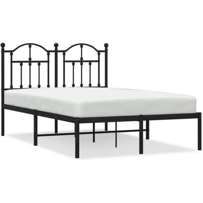 vidaXL 353437 Bedframe - Zwart - 120x200cm - Met hoofdbord vidaXL 353437 Bedframe - Zwart - 120x200cm - Met hoofdbord