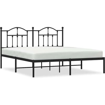 vidaXL 353444 Bettgestell - Stahlbett mit Kopfteil - Bettart vidaXL 353444 Bettgestell - Stahlbett mit Kopfteil - Bettart