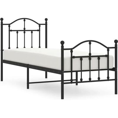 vidaXL metallilevy pieni yksittäinen musta 75x190 - Sängtyyppi vidaXL metallilevy pieni yksittäinen musta 75x190 - Sängtyyppi