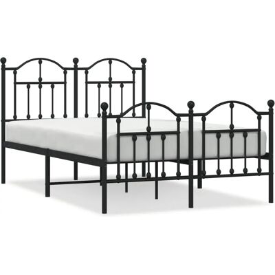 vidaXL Metallbettgestell Schwarz 120x190 - Bettgestell vidaXL Metallbettgestell Schwarz 120x190 - Bettgestell