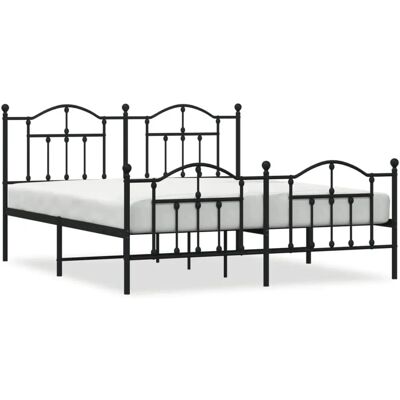 vidaXL Metallbettgestell mit Kopf- und Fußteil - 183x213cm vidaXL Metallbettgestell mit Kopf- und Fußteil - 183x213cm