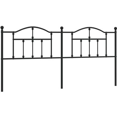 vidaXL 353477 Kopfteil Schwarz - Kopfteil, 200 cm, Stahl, Modern vidaXL 353477 Kopfteil Schwarz - Kopfteil, 200 cm, Stahl, Modern