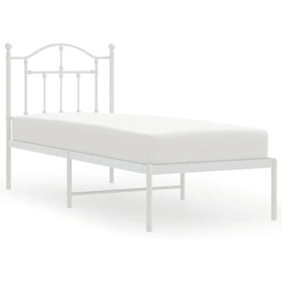 vidaXL Bettgestell - 353478 - Weiß - 75x190 cm - Bettart vidaXL Bettgestell - 353478 - Weiß - 75x190 cm - Bettart
