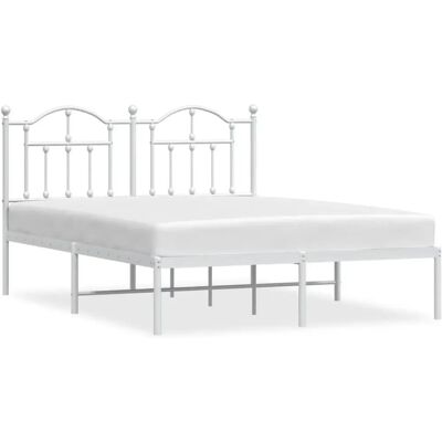 vidaXL Bettgestell - 353488 - Weiß, 140x190, mit Kopfteil - Bettgestell vidaXL Bettgestell - 353488 - Weiß, 140x190, mit Kopfteil - Bettgestell
