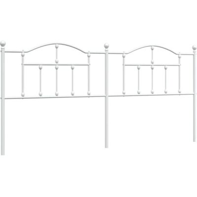 vidaXL Weißes Metall-Kopfteil 200cm - Kopfteil vidaXL Weißes Metall-Kopfteil 200cm - Kopfteil