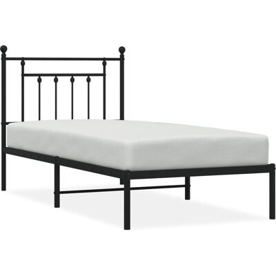vidaXL Bettgestell mit Kopfteil - Metall 90x190 cm - Bettgestell vidaXL Bettgestell mit Kopfteil - Metall 90x190 cm - Bettgestell
