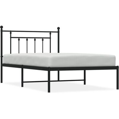 vidaXL Metallbett mit Kopfteil - Bettgestell vidaXL Metallbett mit Kopfteil - Bettgestell