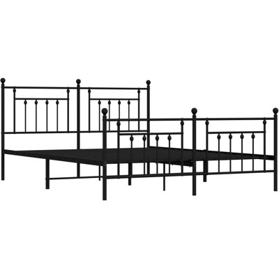 vidaXL Metal Bed Frame with Headboard and Footboard - Bed Type vidaXL Metal Bed Frame with Headboard and Footboard - Bed Type