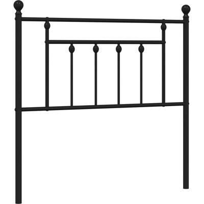 vidaXL Sorte metalhovedgærde 90cm - Hovedgærde til seng vidaXL Sorte metalhovedgærde 90cm - Hovedgærde til seng