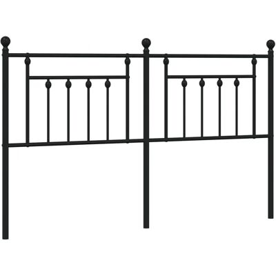 vidaXL Sort 180 cm Metal Hovedgærde - Hovedgærde vidaXL Sort 180 cm Metal Hovedgærde - Hovedgærde