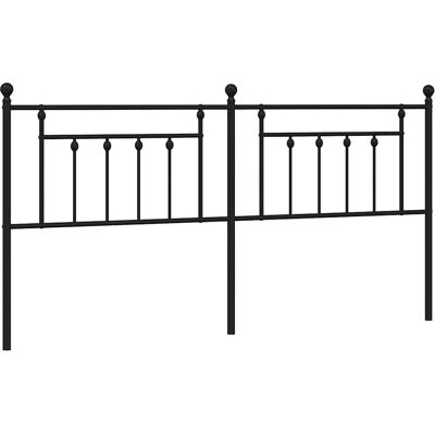 vidaXL Metalhovedgærde sort 193 cm - Hovedgærde vidaXL Metalhovedgærde sort 193 cm - Hovedgærde