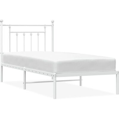 vidaXL 353579 Weißes Metallbett - Bett Typ vidaXL 353579 Weißes Metallbett - Bett Typ