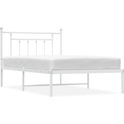 vidaXL Bettgestell Weiß 107x203cm - Schlafzimmermöbel vidaXL Bettgestell Weiß 107x203cm - Schlafzimmermöbel