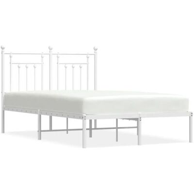 vidaXL Bettgestell Weiß 120x200cm - Metall Schlafzimmer Bett vidaXL Bettgestell Weiß 120x200cm - Metall Schlafzimmer Bett