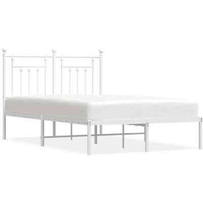 vidaXL Metallbettgestell mit Kopfteil - 135x190 cm - Bettgestell vidaXL Metallbettgestell mit Kopfteil - 135x190 cm - Bettgestell