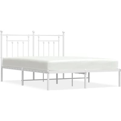 vidaXL Metallbett Weiß 140x200cm - Bettart vidaXL Metallbett Weiß 140x200cm - Bettart