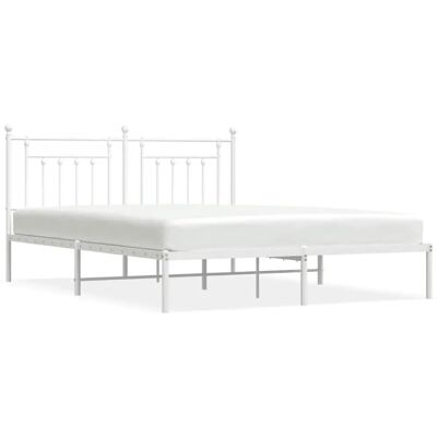 vidaXL Metallbettgestell Weiß 180x200 cm - Bettgestell vidaXL Metallbettgestell Weiß 180x200 cm - Bettgestell