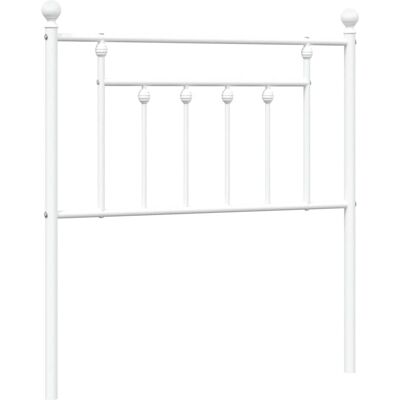 vidaXL Hvid 80 cm Metal Hovedgærde - Hovedgærde vidaXL Hvid 80 cm Metal Hovedgærde - Hovedgærde
