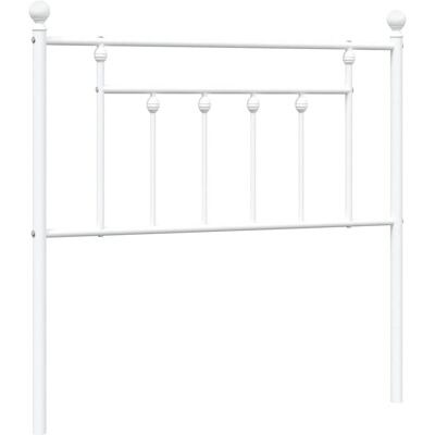 vidaXL metalhovedgærde hvid 90 cm - Hovedgærde vidaXL metalhovedgærde hvid 90 cm - Hovedgærde
