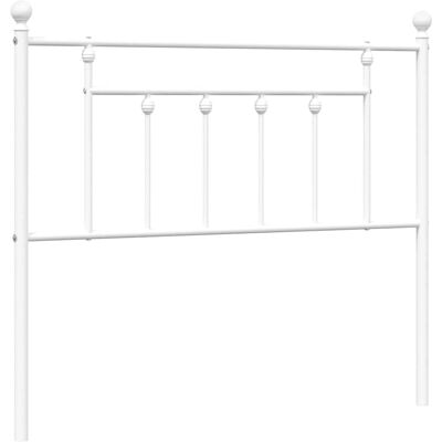 vidaXL White 100 cm Metal Headboard - Bed Header - Headboard vidaXL White 100 cm Metal Headboard - Bed Header - Headboard