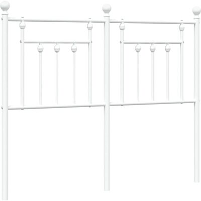 vidaXL Hvidt metalhovedgærde 120 cm - Hovedgærde vidaXL Hvidt metalhovedgærde 120 cm - Hovedgærde