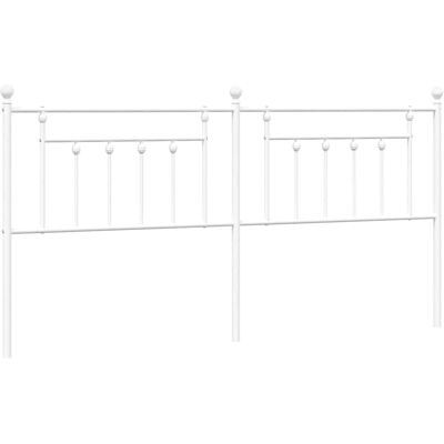 vidaXL metalen hoofdbord 193 cm wit - Hoofdbord voor bed vidaXL metalen hoofdbord 193 cm wit - Hoofdbord voor bed