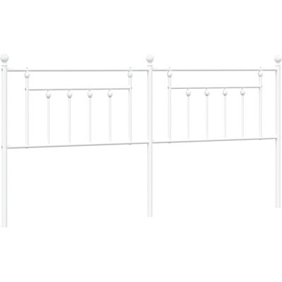vidaXL Metalsengestel 200 cm - Sengehoved, Hvid, Metal vidaXL Metalsengestel 200 cm - Sengehoved, Hvid, Metal