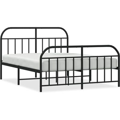vidaXL Metallbettgestell Schwarz 150x200cm - Bettgestell vidaXL Metallbettgestell Schwarz 150x200cm - Bettgestell