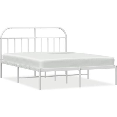 vidaXL Metallbettgestell Weiß 193x203 cm - Bettgestell vidaXL Metallbettgestell Weiß 193x203 cm - Bettgestell