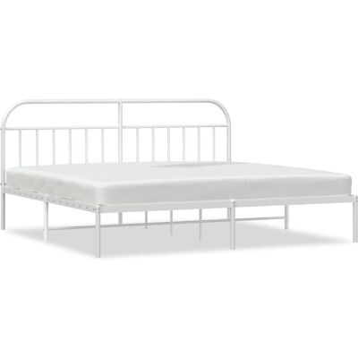 vidaXL metalen bedframe Wit 200x200 cm - Bedframe vidaXL metalen bedframe Wit 200x200 cm - Bedframe
