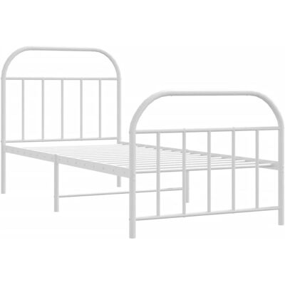 vidaXL metalen bedframe met hoofdbord - 90x190 cm vidaXL metalen bedframe met hoofdbord - 90x190 cm