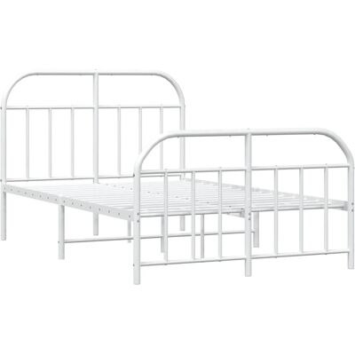 vidaXL metalen bedframe wit - Geschikt voor 120x200cm matras vidaXL metalen bedframe wit - Geschikt voor 120x200cm matras