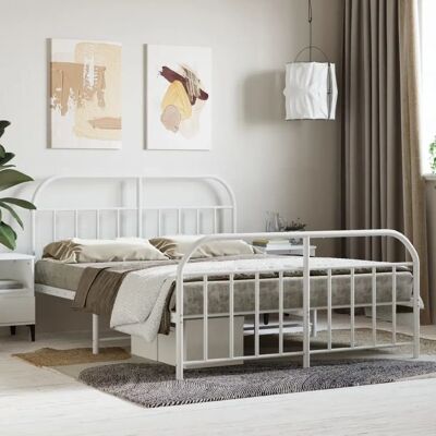 vidaXL Metallbett mit Kopf- und Fußteil - Bettart vidaXL Metallbett mit Kopf- und Fußteil - Bettart