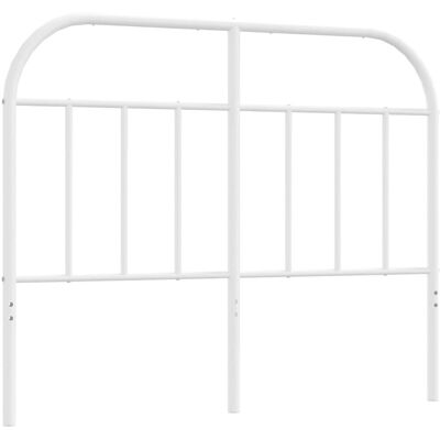 vidaXL Headboard White - 120 cm - Metal Bed Frame Support vidaXL Headboard White - 120 cm - Metal Bed Frame Support