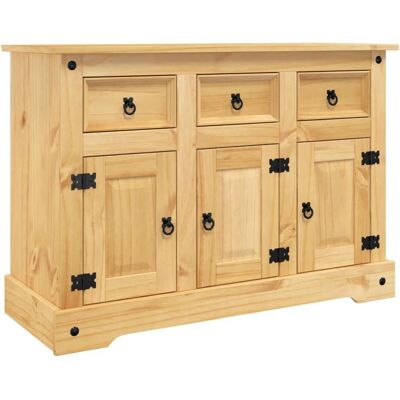 vidaXL Corona Marron Bois Massif Buffet - Rangement Salon - Publicité vidaXL Corona Marron Bois Massif Buffet - Rangement Salon - Publicité