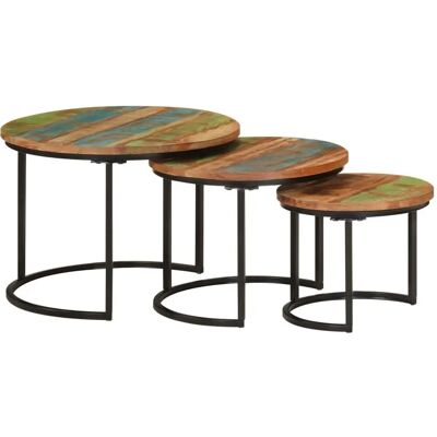 vidaXL 353902 Recylced Wood Nesting Tables - Kaffee-/Beistell-/Endtisch vidaXL 353902 Recylced Wood Nesting Tables - Kaffee-/Beistell-/Endtisch
