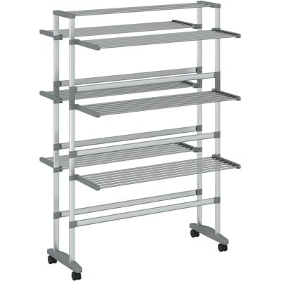 vidaXL Sølv Aluminium 3-etasjes Tørrestativ - Tørrestativ vidaXL Sølv Aluminium 3-etasjes Tørrestativ - Tørrestativ