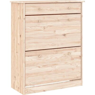 Armoire à chaussures vidaXL ALTA - Bois de pin massif - Publicité Armoire à chaussures vidaXL ALTA - Bois de pin massif - Publicité