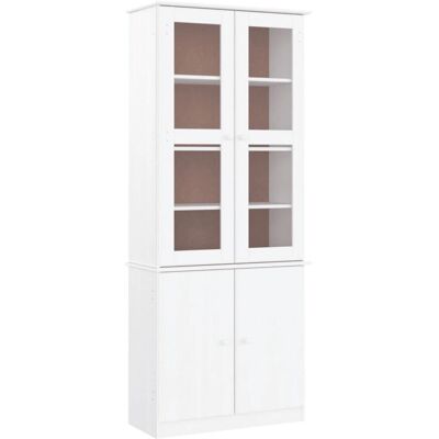 vidaXL ALTA Weiße Rustikale Vitrine - Vitrine vidaXL ALTA Weiße Rustikale Vitrine - Vitrine