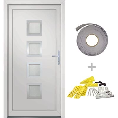 vidaXL Tür Weiß 98x208 cm PVC - Haustür vidaXL Tür Weiß 98x208 cm PVC - Haustür