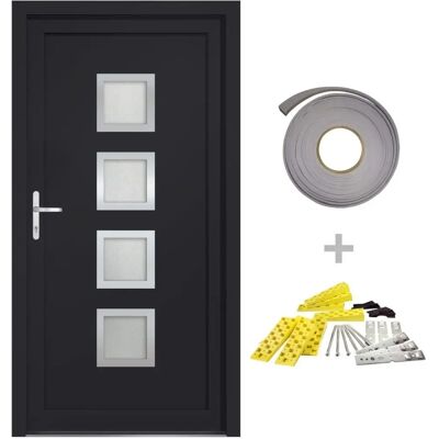vidaXL Haustür Anthrazit 98x190 cm PVC - Haustür vidaXL Haustür Anthrazit 98x190 cm PVC - Haustür