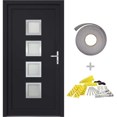 vidaXL Haustür Anthrazit 98x208 cm PVC - Front Door vidaXL Haustür Anthrazit 98x208 cm PVC - Front Door