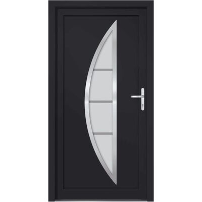 vidaXL Voordeur Antraciet 98x190 cm PVC - Front Door vidaXL Voordeur Antraciet 98x190 cm PVC - Front Door
